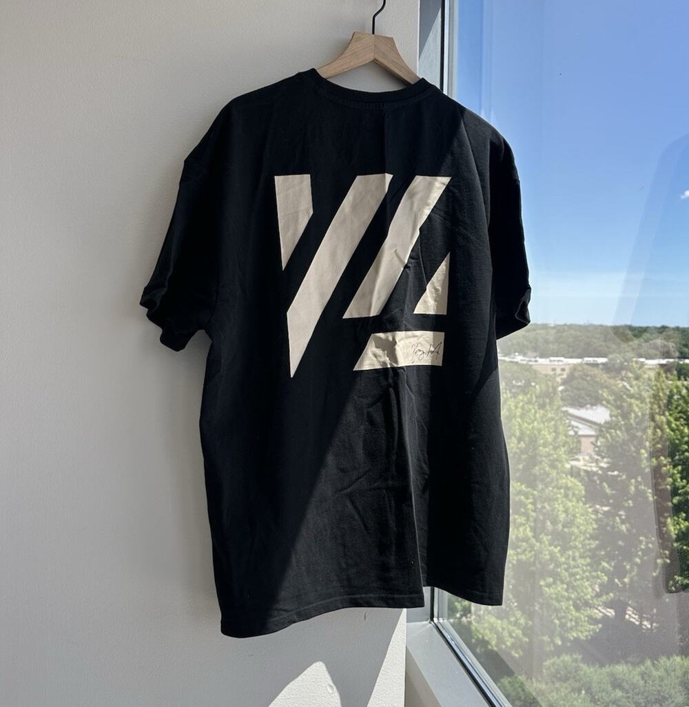 YoungLA Graphic Print Logo Black Crew Neck Short Sleeve T-Shirt Men's L